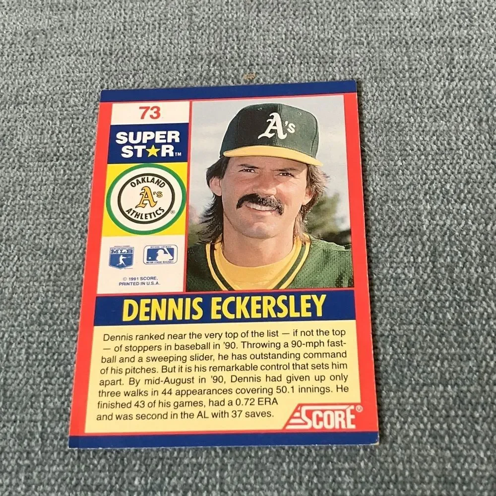 1991 Score Oakland A's Baseball Card Trading Card